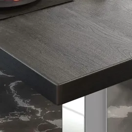 GGM Möbel Bistrotisch 80 x 80 x 75 cm Wenge/Edelstahl