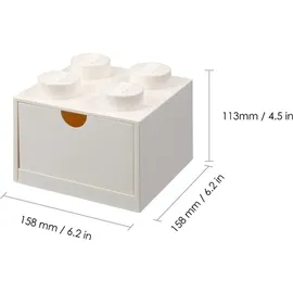 LEGO Aufbewahrungsbox mit Schublade 4-tlg. weiß