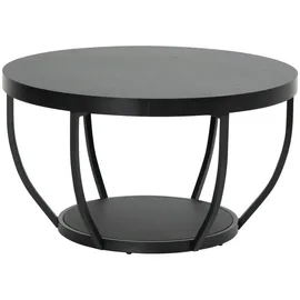 home collective Beistelltisch Schwarz Eiche 80 x 80 x 46 cm