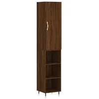 VidaXL Highboard Braun Eichen-Optik 34,5x34x180 cm Holzwerkstoff Vidaxl