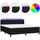 vidaXL Boxspringbett mit Matratze & LED Schwarz 180x200 cm Stoff