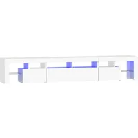 VidaXL TV-Schrank mit LED-Leuchten Weiß 230x36,5x40 cm