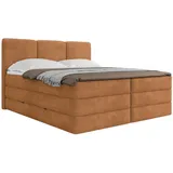 Roller Boxspringbett, - rost - H2/H3 - inklusive Topper - 180x200 cm,