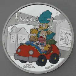 Silbermünze 1oz Krustylu Studios 2022 (PP/kol.) The Simpsons (Tuvalu)