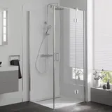 HSK Aperto Drehtür an Nebenteil für Seitenwand, pendelbar, Anschlag Rechts, Maße: 90,0 cm x 200,0 cm, Duschkabine: Chromoptik: ESG klar