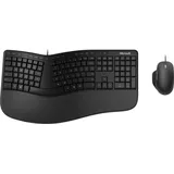 Microsoft Ergonomic Desktop Tastatur Maus enthalten Büro USB QWERTY Nordisch Schwarz (RJU-00009)