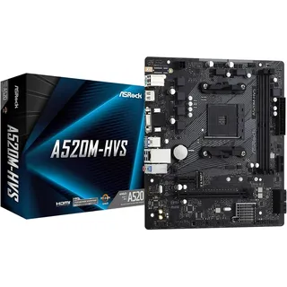 ASRock A520M-HVS AM4 M-ATX Retail Schwarz