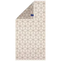 Villeroy & Boch Handtuch - Carré, Walkfrottier, gemustert, Handtuch, Baumwolle Creme/Taupe 50x100 cm