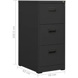 vidaXL Aktenschrank 46x62x102,5 cm anthrazit
