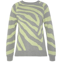 LASCANA Strickpullover Damen grau-limone Gr.36/38