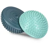 Navaris Balance-Igel Fitness Halbkugel mit Noppen - 2X Balance Igel Set - Sport Kissen für Balancetraining Koordinationstraining - versch. Farben