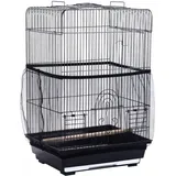 Universal-Vogelkäfig-Abdeckung, Mesh-Papageienkäfig-Rock für Samenfänger – schwarzer, langlebiger, atmungsaktiver, waschbarer Bezug (Vogelkäfig nicht