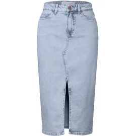 street one studio STREET ONE STUDIO, Damen, Gr. 36, ultrableached wash, Jeans, 98% Baumwolle, 2% Elasthan, unifarben, regular fit wadenlang, Röcke Jeansrock, mit Schlitz