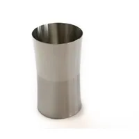 Bagnoxx Zahnputzbecher Edelstahl Silber 6,5cm Durchmesser, 11,5cm Höhe Zahnbürstenhalter, Aufbewahrung für Zahnpasta