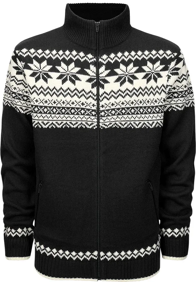 Brandit Norwegian, cardigan - Noir/Blanc - M