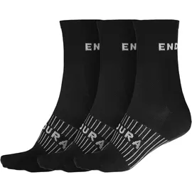 Endura Coolmax Race Socken 3 Paare Schwarz 42,5-47