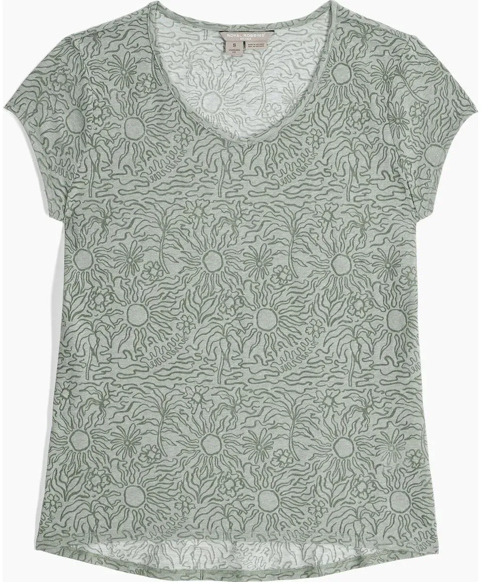 Royal Robbins Featherweight Tee sage leaf htr sunburst pt (337) S