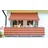 Streifen 250 cm orange/braun