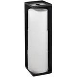 Yamazaki 7851 TOWER Toilettenpapierspender, schwarz, Stahl, minimalistisch, 11.5 x 11.5 x 38.5 cm