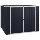 3,8m2 Gerätehaus Metall Fahrradgarage Geräteschrank Gartenschuppen 195cm Grün