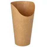 Papstar Wrap Cups Pappe 230 ml 10 cm x 6 cm x 8 cm 1000 St. Braun