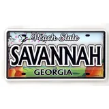 Savannah Georgia Nummernschild-Magnet, doppellagig, MDF-Magnet