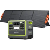 Fossibot Stromerzeuger F2400, 2400,00 in kW, Solargenerator mit 200W Solar Panel, Tragbare Powerstation grün