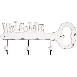 Haku-Möbel Garderobenleiste WELCOME 50 x 22 x 7 cm Weiß