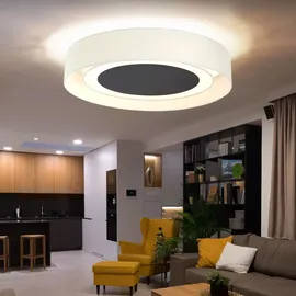 ETC Shop LED Deckenlampe 24W rund weiß beige