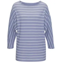 VIVANCE 3/4-Arm-Shirt Damen blau, weiß Gr.40/42