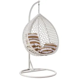 RAMROXX Hängesessel Style XXL Weiss/Braun