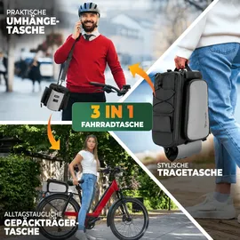 MIVELO Gepäckträgertasche schwarz