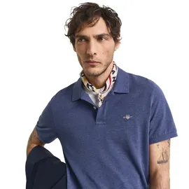 GANT Regular Shield Pique Poloshirt blau XL