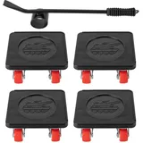 Möbel Transportroller Set,Möbelrollen mit 4 Stück Bewegen Sliders,Möbelheber Schwere Verschieben Werkzeuge Max for 400KG, 360 Graddrehbar Pads PVC Rad