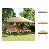 vidaXL Partyzelt Faltbar Pop-Up Beige 580x292x315 cm