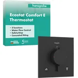 Hansgrohe Ecostat Comfort E Duschthermostat Unterputz für 2 Verbraucher Mattschwarz 33711670