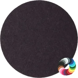 BIASTO - Premium Filz Untersetzer - rund 20cm - Farbe: pflaume (HF027). Design Glas-Untersetzer für Getränke, Tisch, Bar, Tasse, Vase