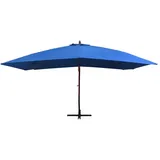 mit Holzmast 400 x 300 cm Blau