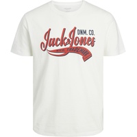 Jack & Jones PlusSize JACK & JONES Herren PLUS JJELOGO TEE SS O-NECK 2 COL 23/24 PLS T-Shirts, Cloud Dancer, 3XL Grande Taille
