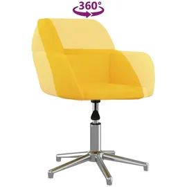 vidaXL Bürostuhl Drehbar Hellgelb Stoff