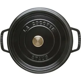 Staub Cocotte 24 cm rund schwarz