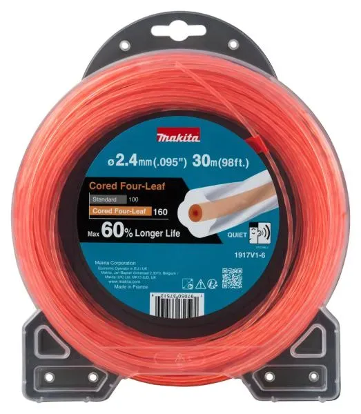 Makita 1917V1-6 Mähfaden Cored Four-Leaf 2,4mm x 30m