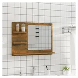 vidaXL Badspiegel Räuchereiche 60x10,5x45 cm Holzwerkstoff