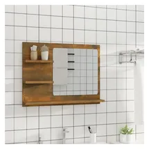 vidaXL Badspiegel Räuchereiche 60x10,5x45 cm Holzwerkstoff