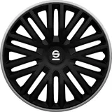 Sparco Radzierblenden Bergamo - 14-Zoll - Schwarz/Grau - Satz mit 4 Stück