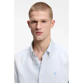 Boss Leinenhemd Regular Fit Blau XXL