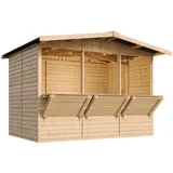 TIMBELA Marktbude 3,36 x 2,63 m Beige