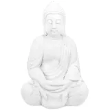 Relaxdays Buddha Figur 70 cm weiß