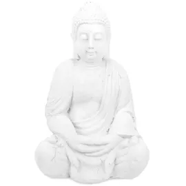 Relaxdays Buddha Figur 70 cm weiß
