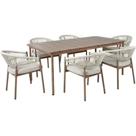 Beliani Flavia Set 7-tlg. Braun/Beige